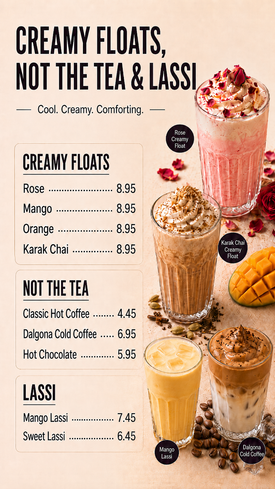 Creamy Floats, Not the Tea & Lassi
